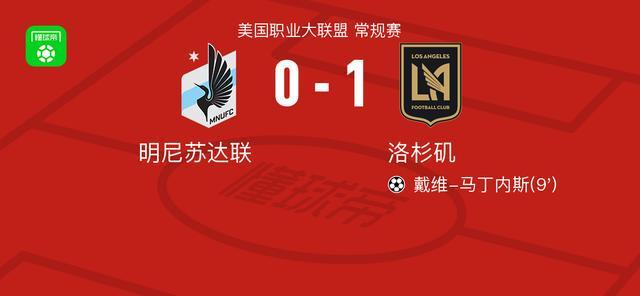 开云-洛杉矶1-0明尼苏达联，戴维-马丁内斯一击制胜
